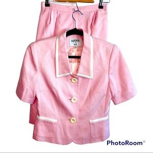 Kasper FOR A.S.L PINK VINTAGE SKIRT SUIT